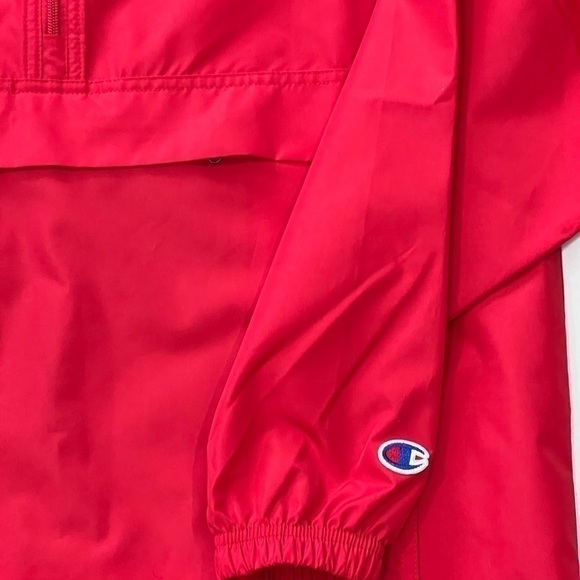 Champion Men Small Red 1/2 Zip Packable Anorak Hood 2021 NCAA Women Final Four - Picture 3 of 9